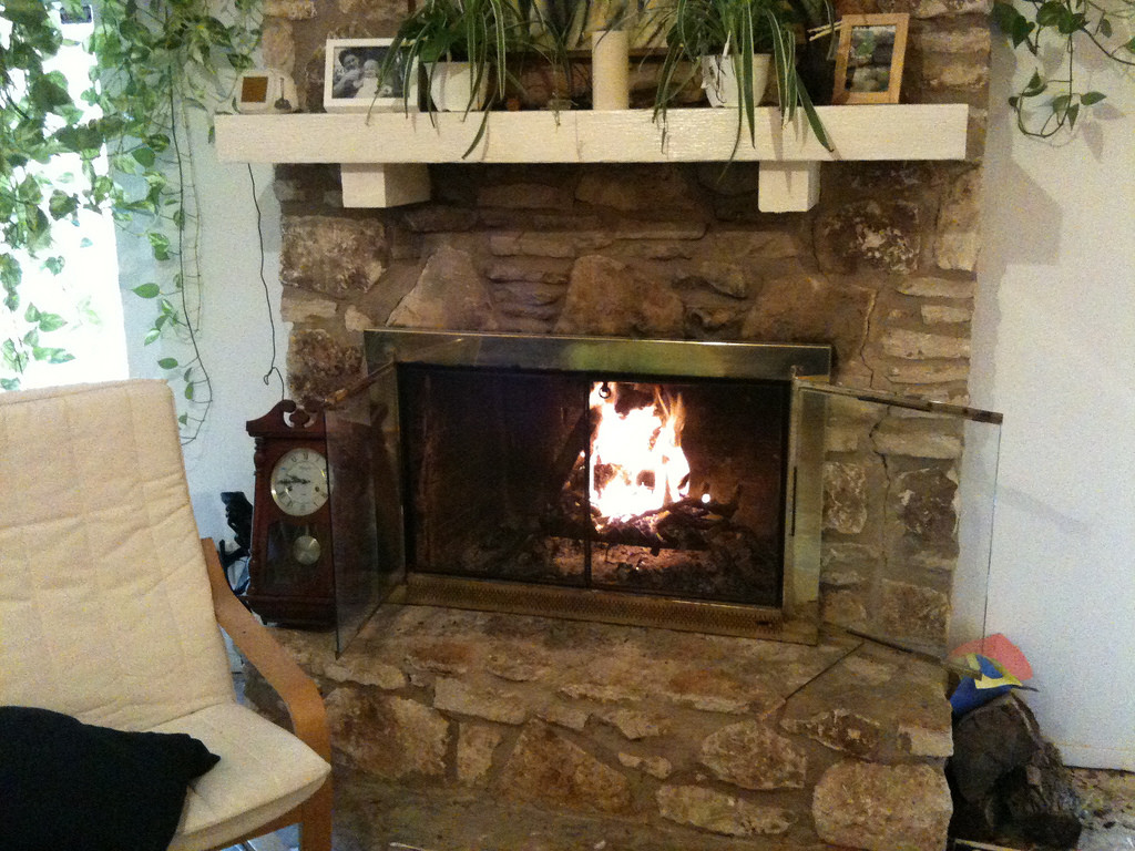 At least I'm three feet away from fireplace.